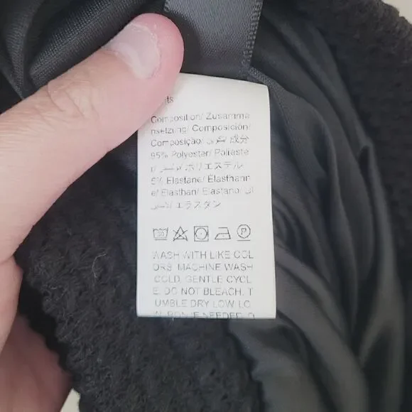 Shein Curve Black Pull On Waffle Shorts Size 4XL - Picture 4 of 7